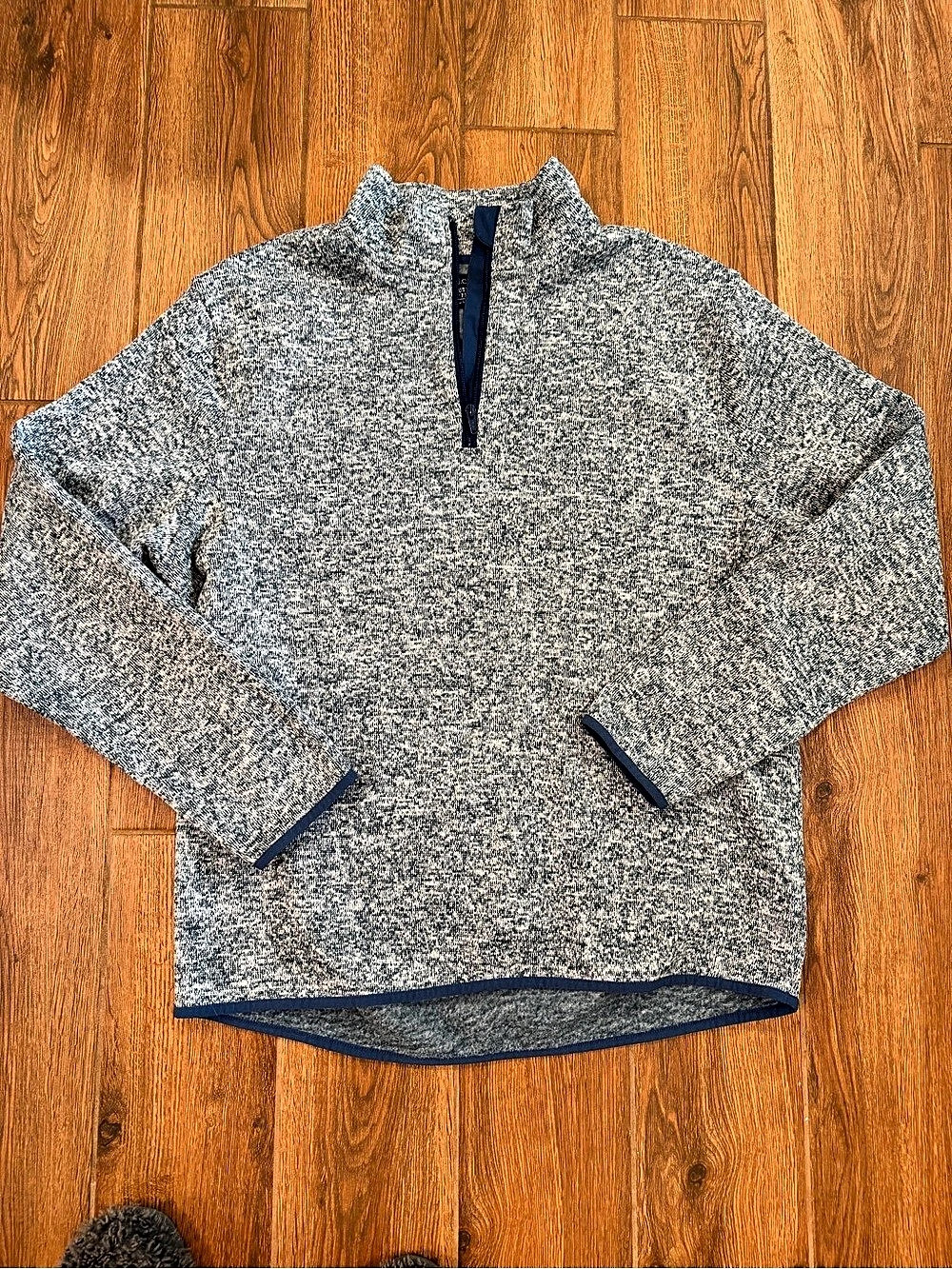 J.Crew Authentic Fleece Quarter-Zip Gray XL